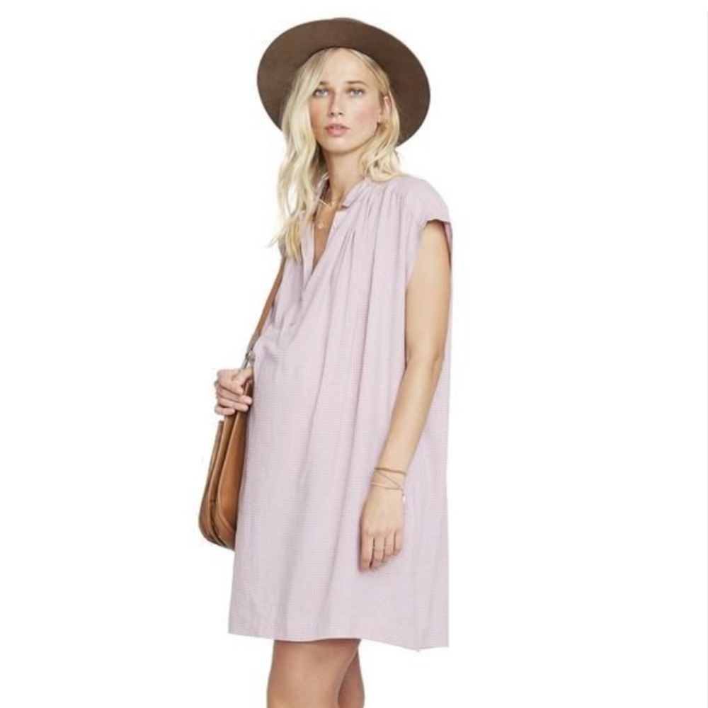 Hatch Louise purple gingham dress